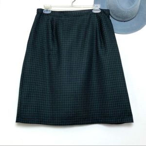 Vintage Briggs Green And Blue Plaid Skirt